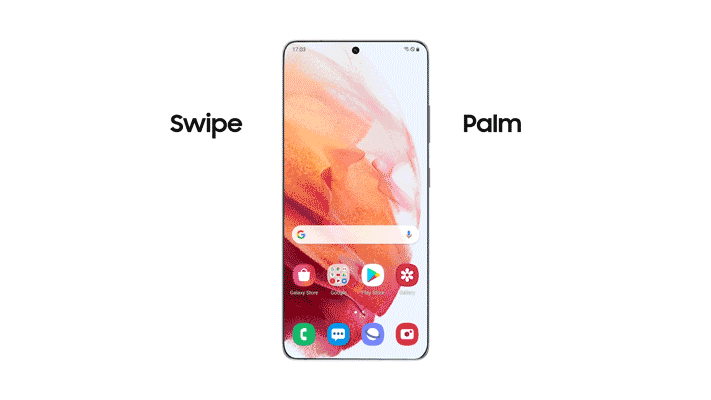use palm swipe galaxy s22